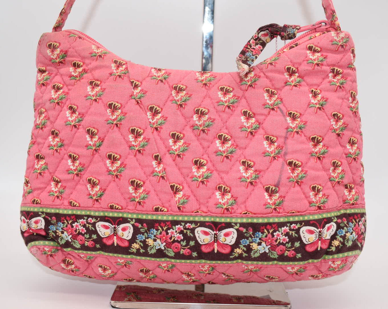 Vera Bradley Molly Shoulder Bag in "Pink Pansy" Pattern