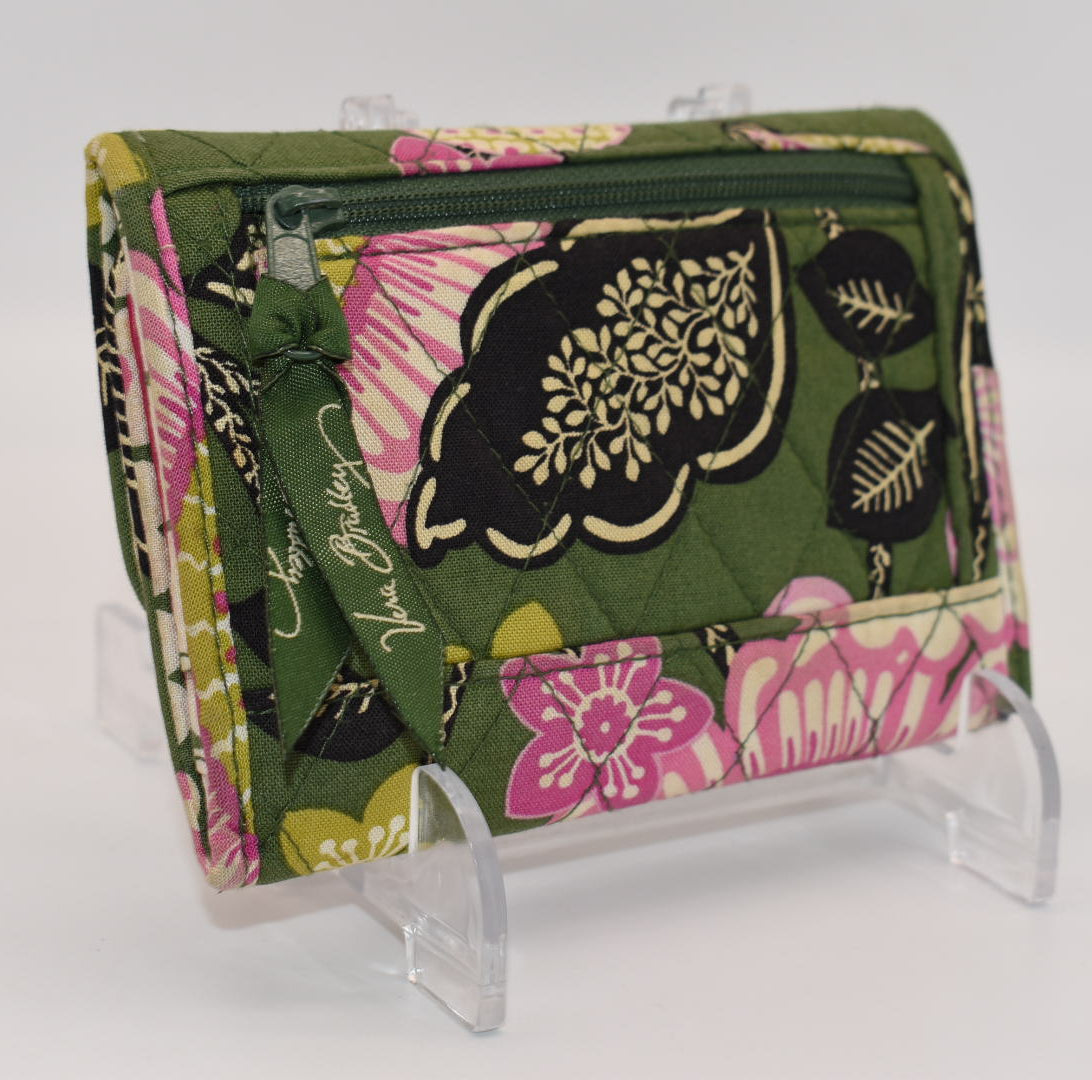 Vera Bradley Trifold Euro Wallet in "Olivia Pink" Pattern