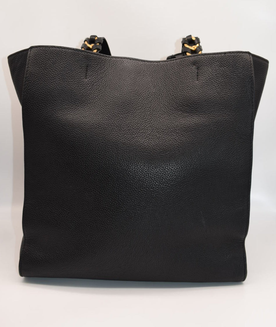 Tory Burch Brooke Tote Bag in Black Leather