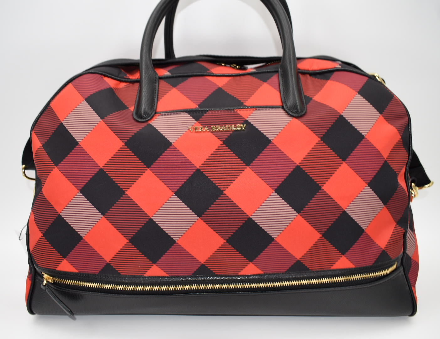 Vera Bradley Trimmed Weekender Traveler Bag in "Buffalo Check" Pattern