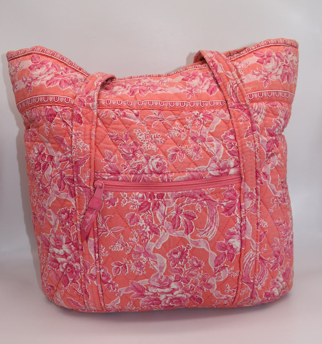 Vera Bradley Large Vera Tote Bag in "Hope Toile" Pattern