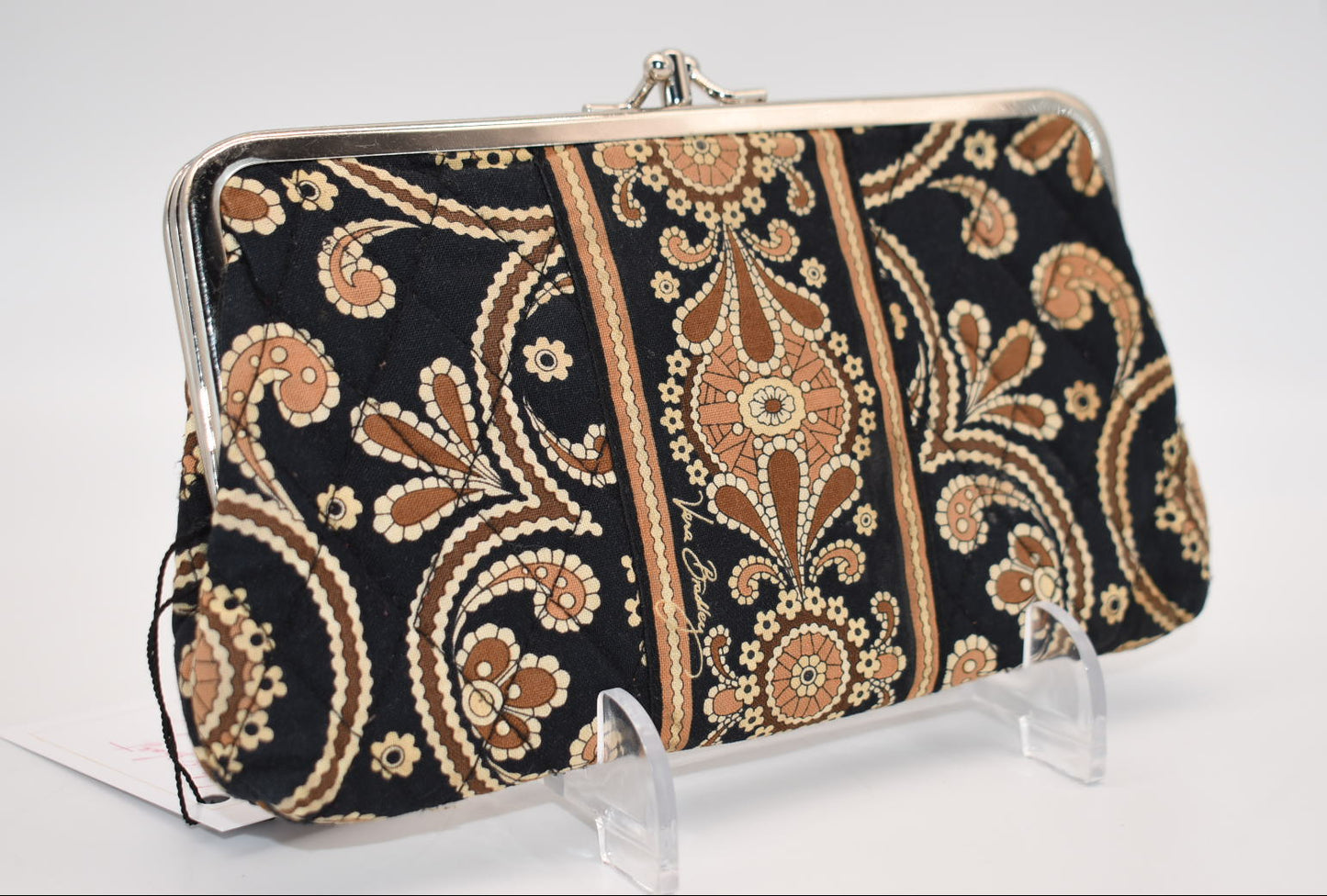 Vera Bradley Double Kisslock Wallet in "Caffe Latte" Pattern