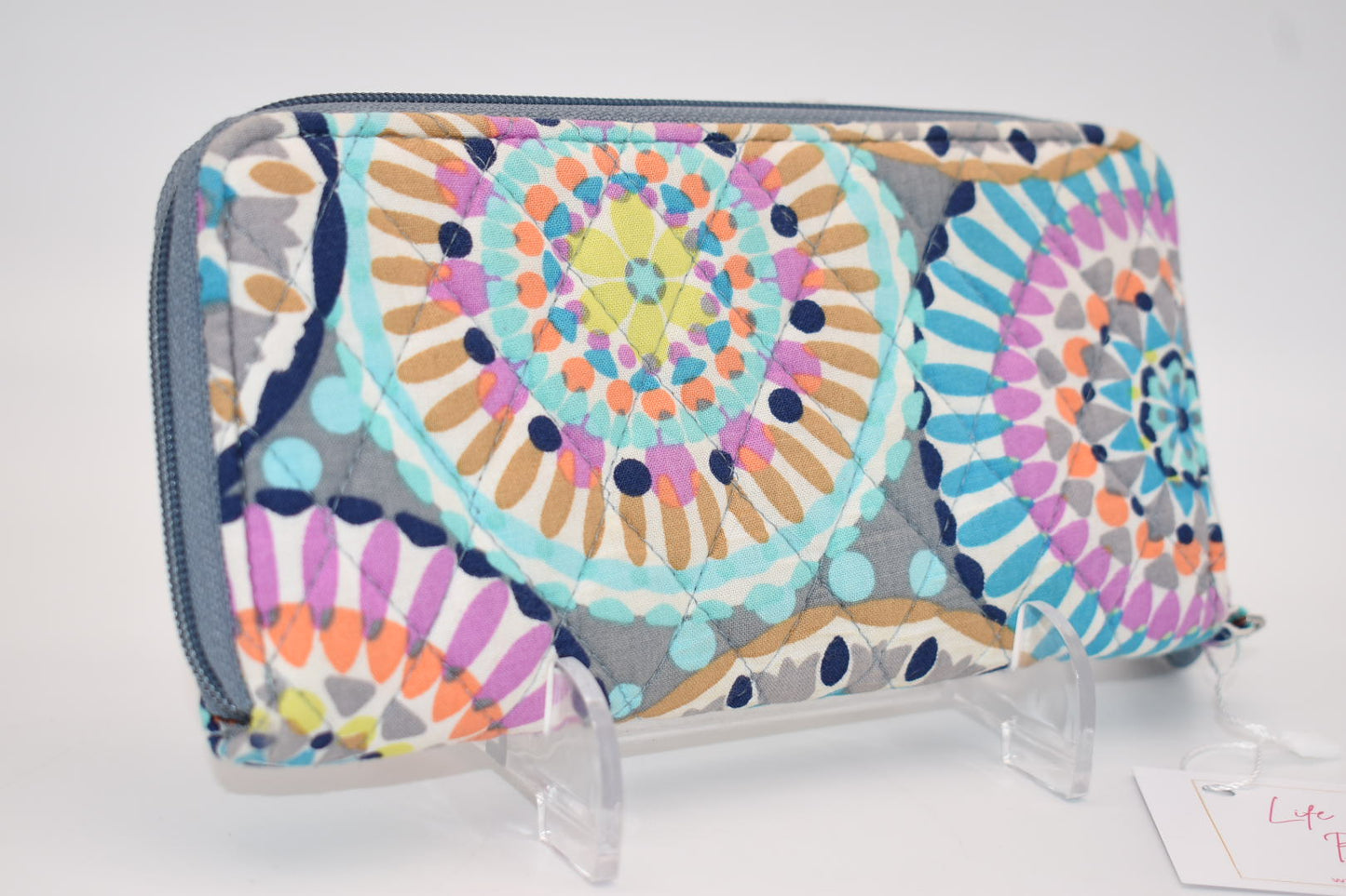 Vera Bradley RFID Accordion Wallet in "Sunny Medallion" Pattern