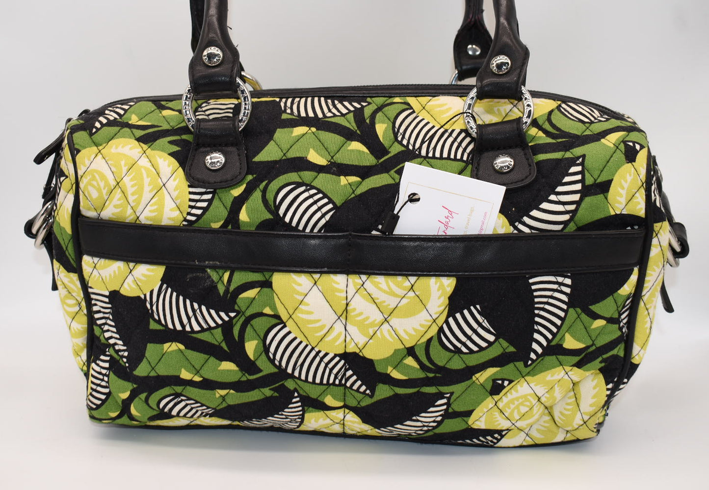 Vera Bradley Quilted Emma Satchel Bag in "La Neon Rose" Pattern