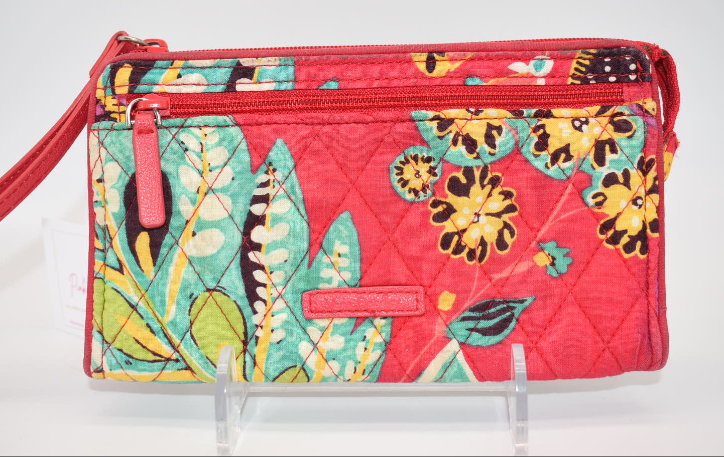 Vera Bradley RFID Front Zip Wristlet Wallet in "Rumba" Pattern