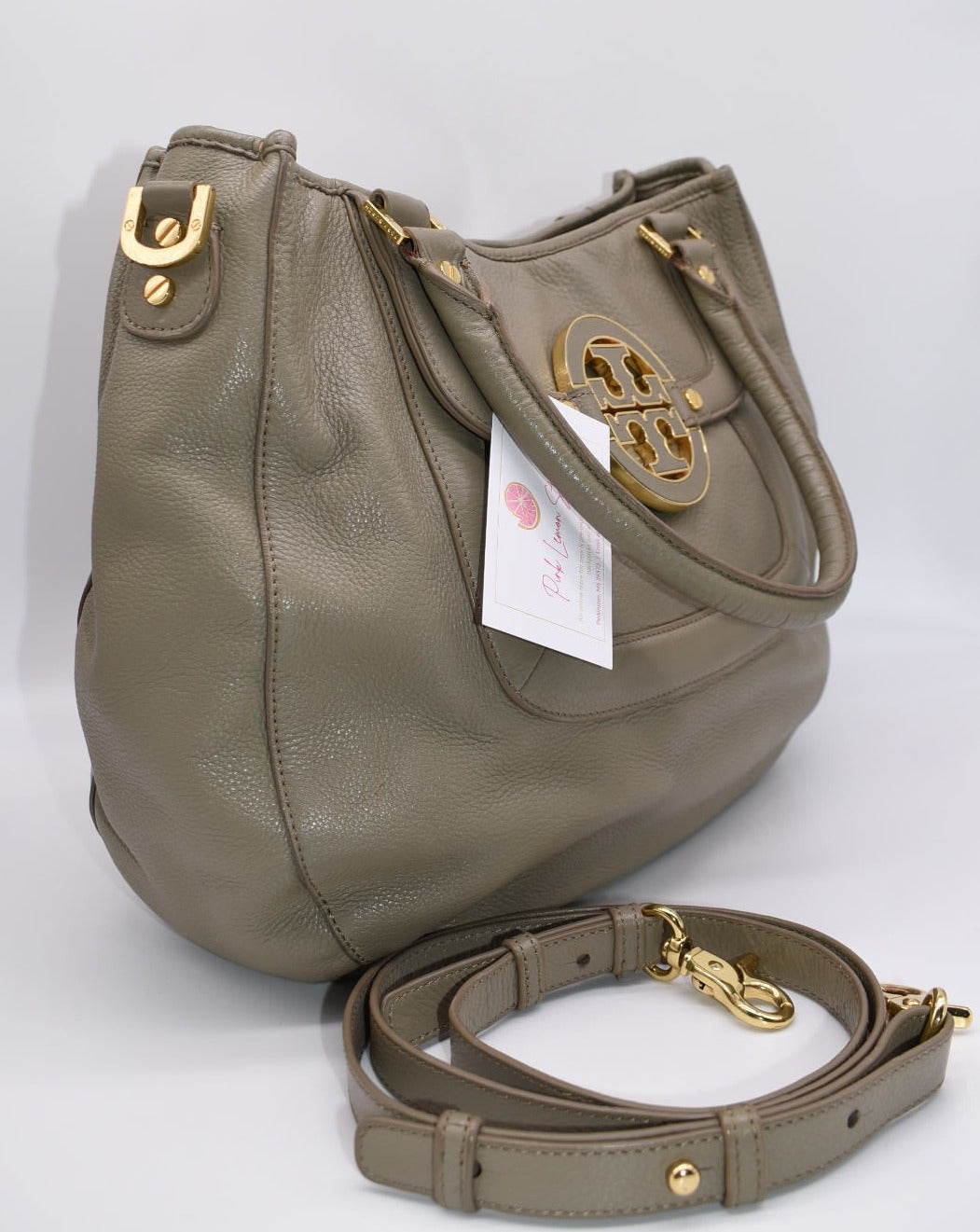 Tory Burch Amanda Hobo Satchel Bag in Earth Khaki