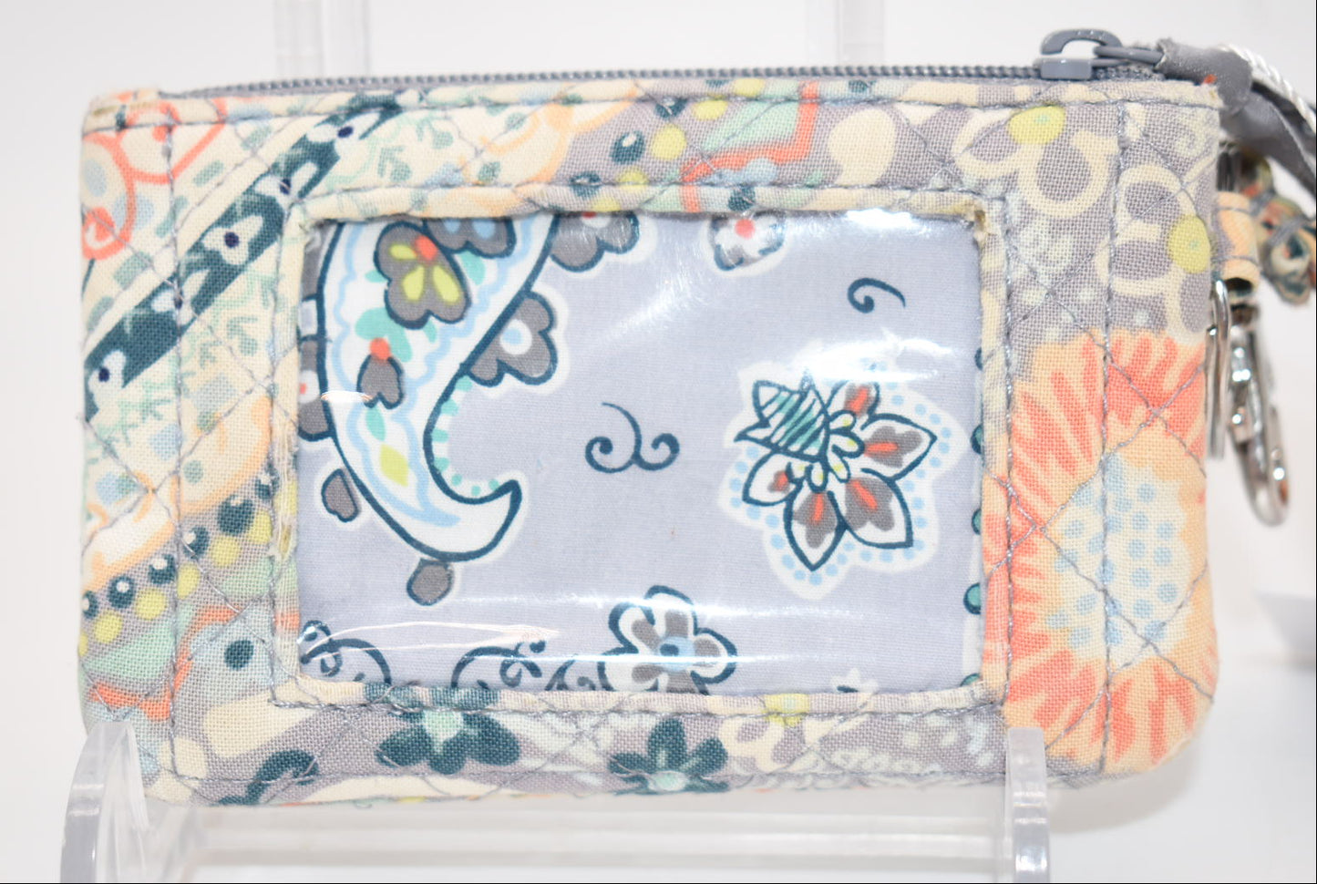 Vera Bradley Zip ID Lanyard in "Citrus Paisley" Pattern