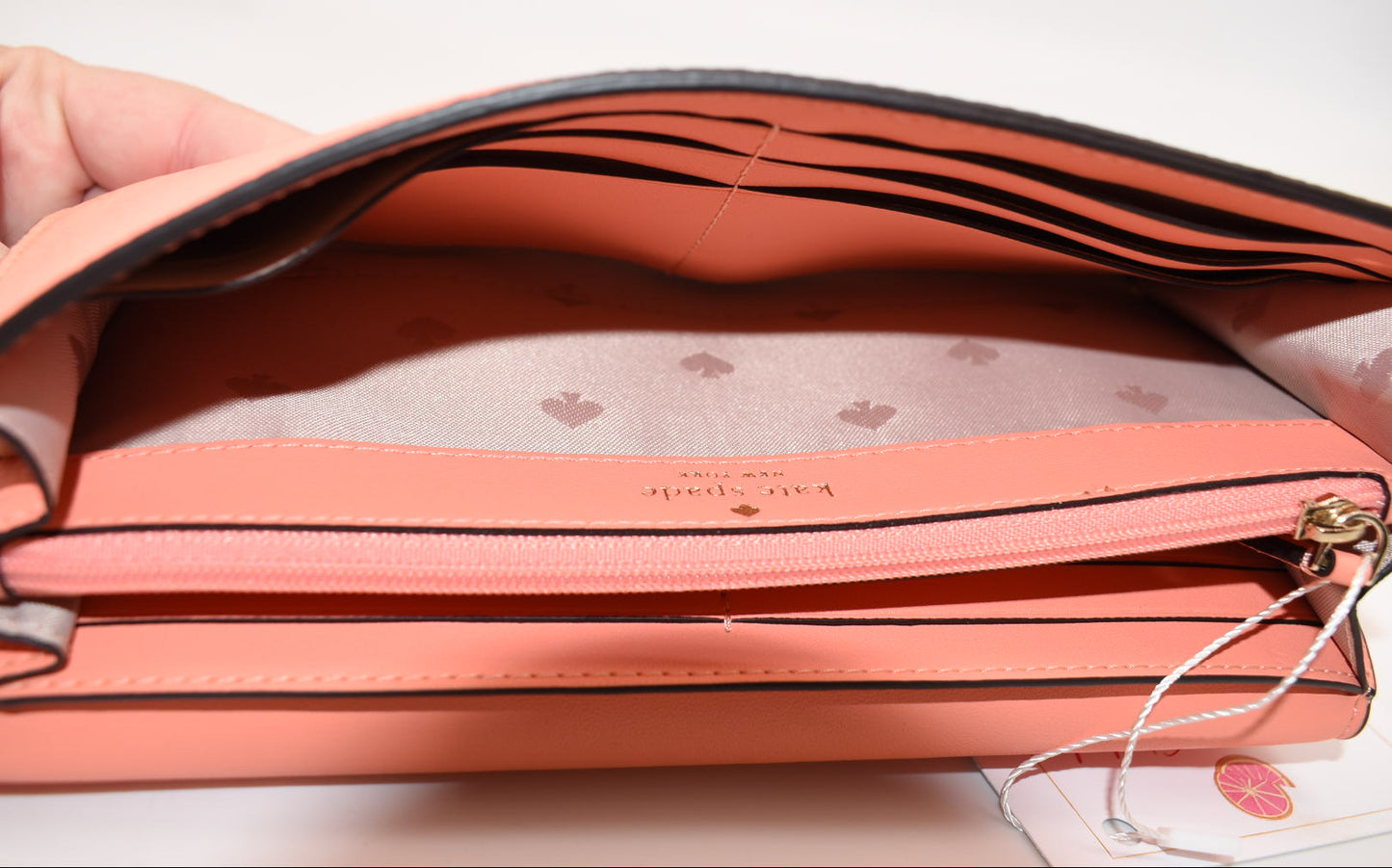 Kate Spade Marti Large Slim Flap Wallet in Melon Ball