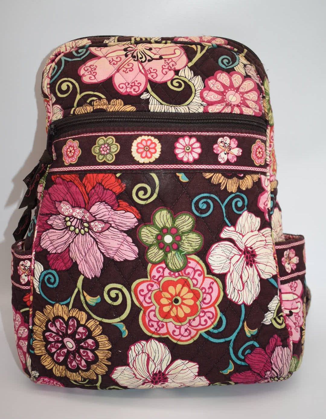 Vera Bradley Small Quilted Cotton Backpack in "Mod Floral- Pink" Pattern