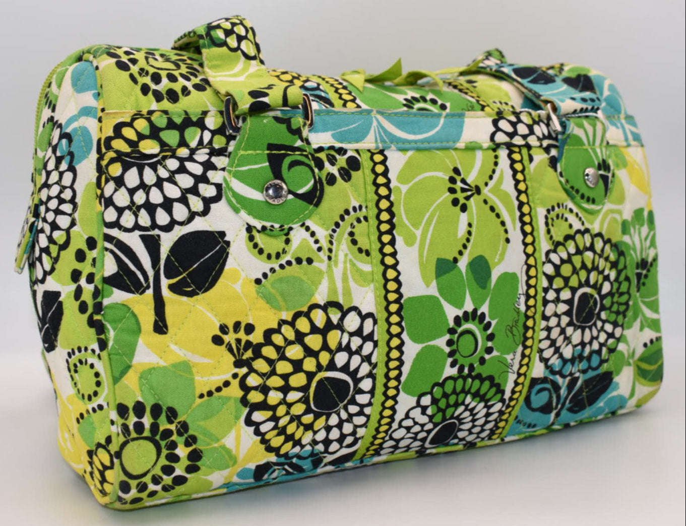 Vera Bradley Caroline Satchel Bag in "Lime's Up" Pattern