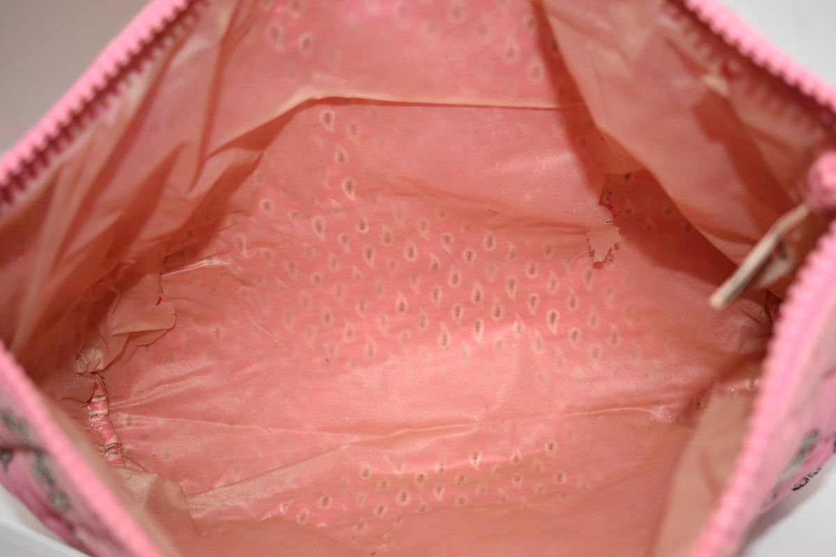 Vera Bradley XL Cosmetic Bag in "Pink Bandana" Pattern
