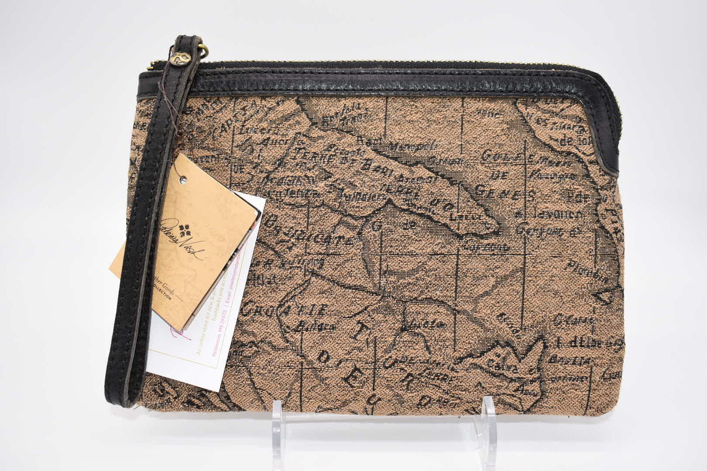 Patricia Nash Cassini Wristlet in Jacquard Map