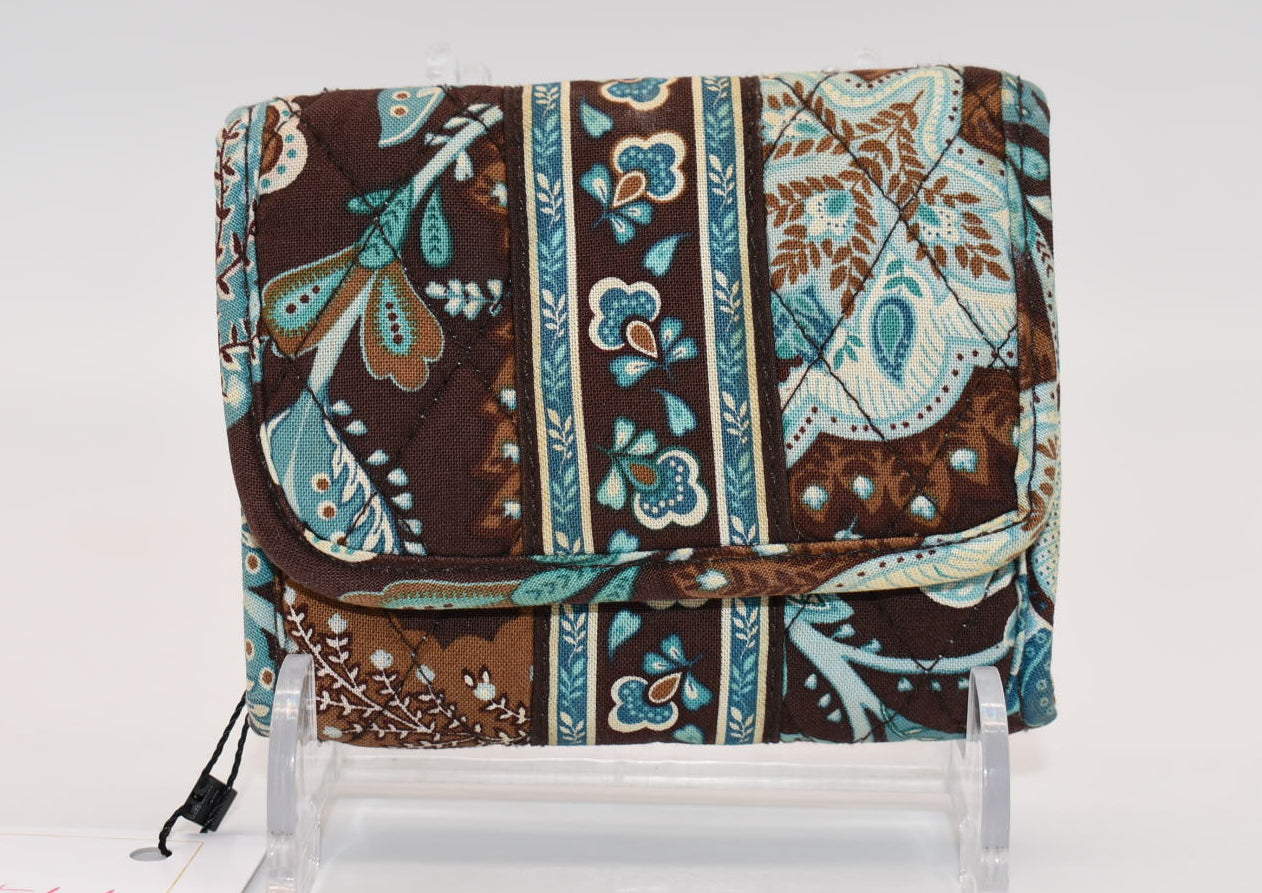 Vera Bradley Compact Tri-fold Wallet in "Java Blue" Pattern