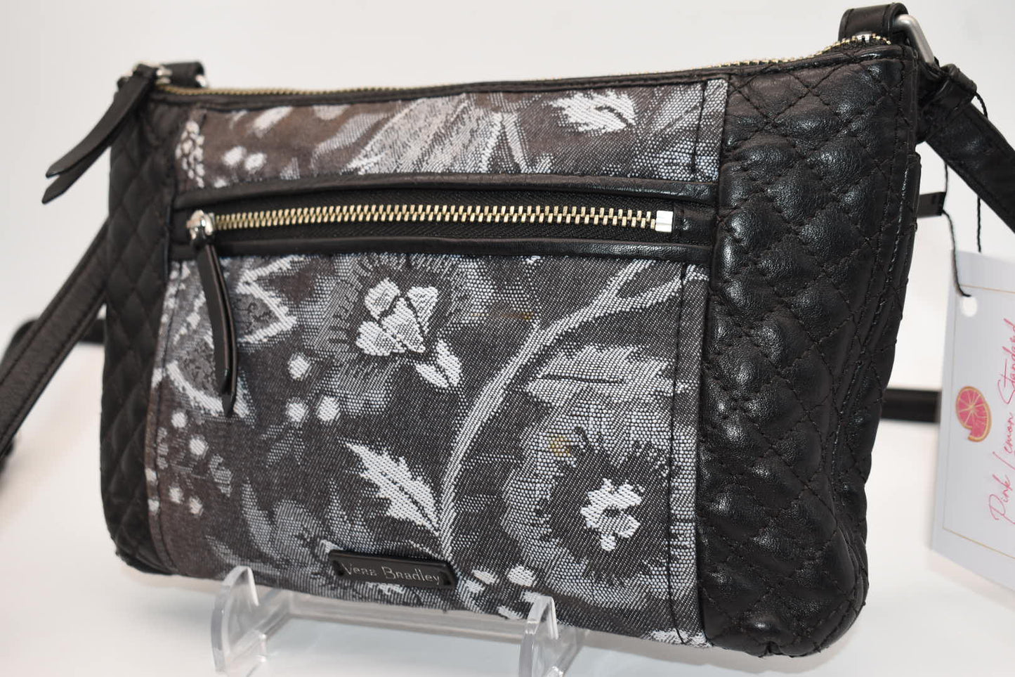 Vera Bradley Carryall Crossbody Bag in "Foxwood Navy" Pattern