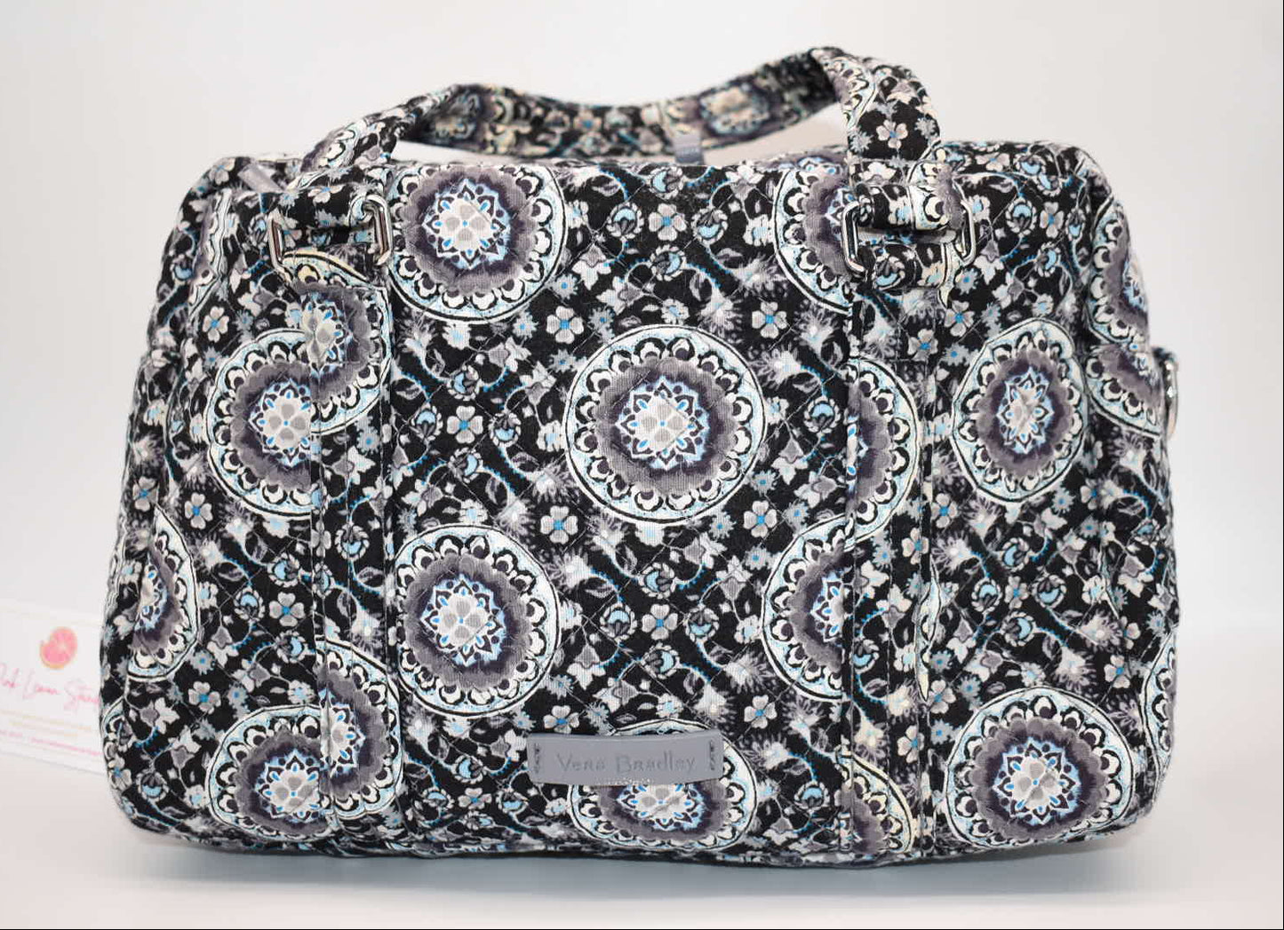 Vera Bradley Iconic 100 Handbag in "Charcoal Medallion" Pattern