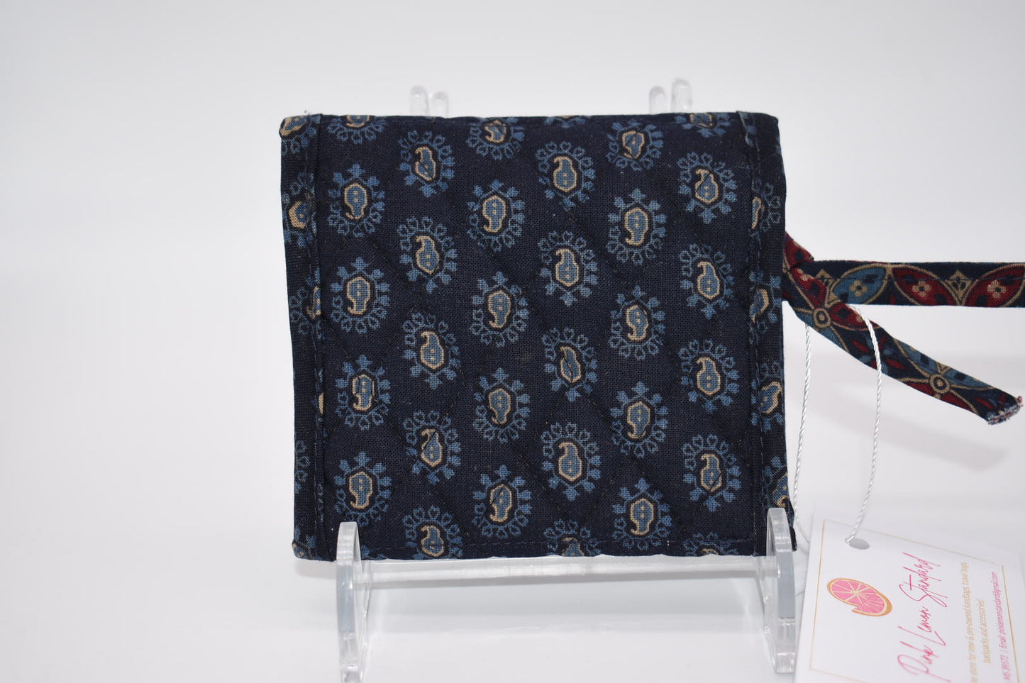 Vera Bradley Mini Trifold Wallet in "Classic Navy 1998" Pattern