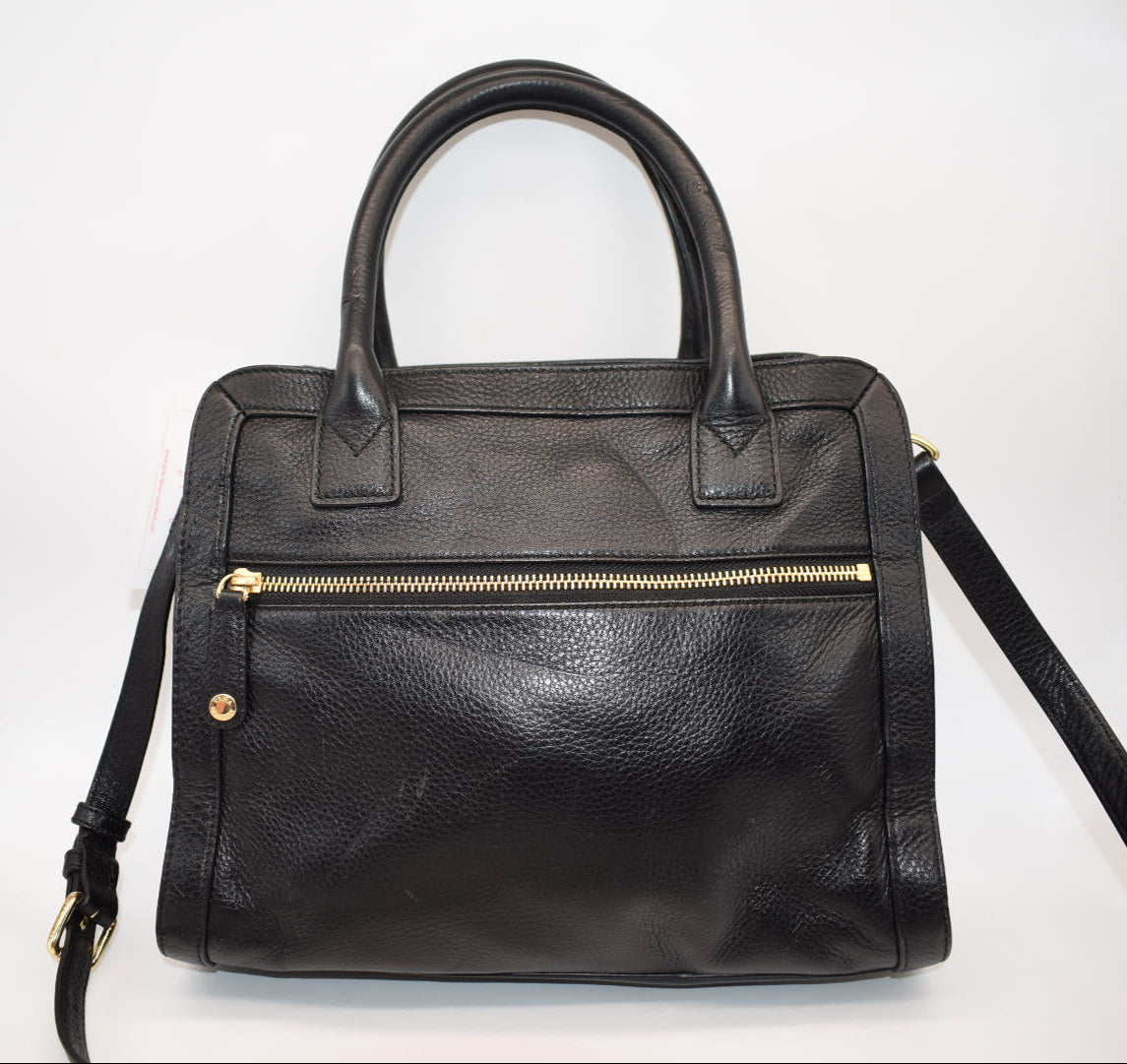 Vera Bradley Limited Edition Large Natalie Satchel Bag - Leather & Calf Hair