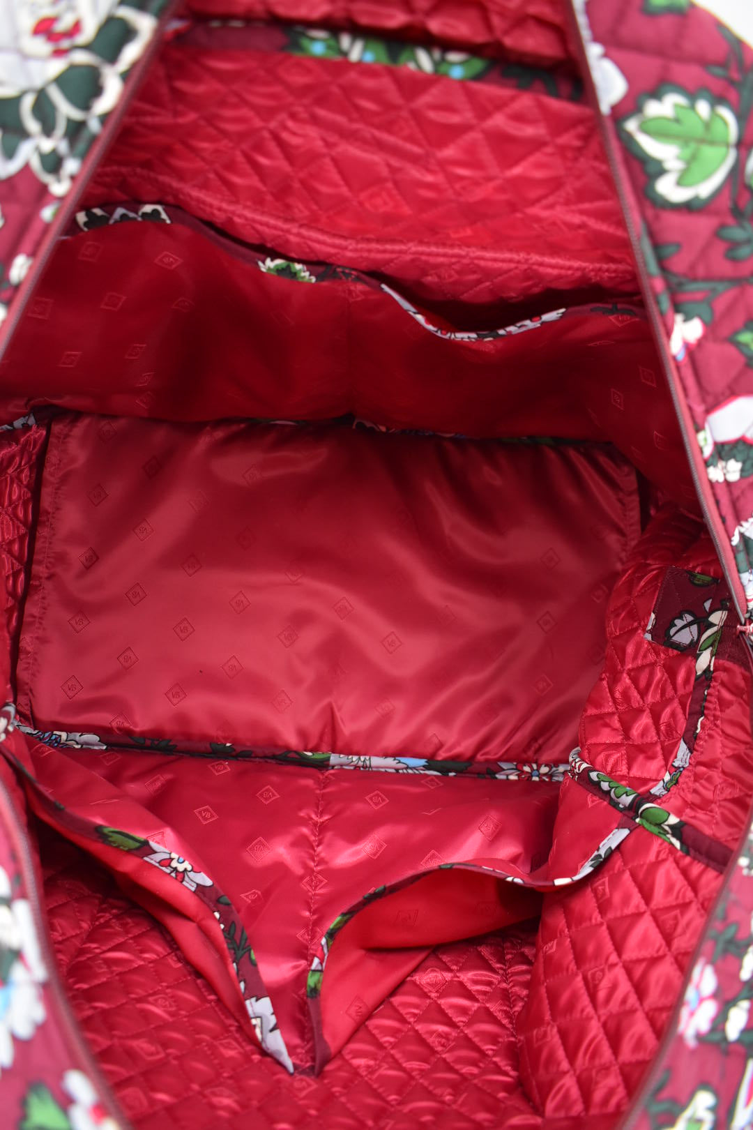 Vera Bradley Grand Traveler Bag in "Bordeaux Blooms" Pattern