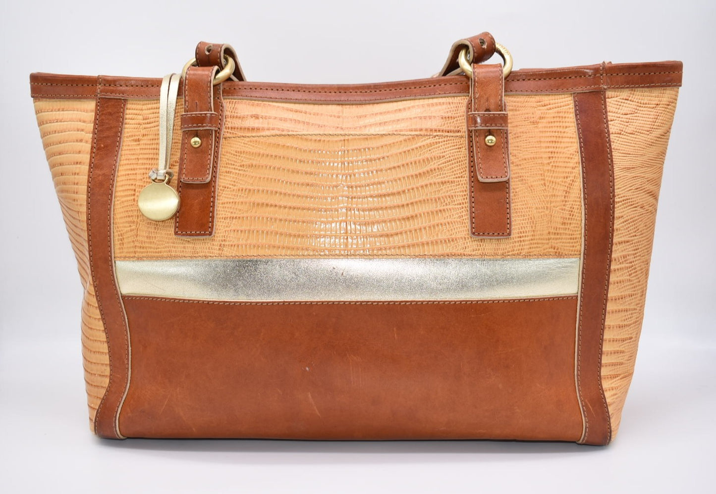 Brahmin Medium Arno Tote Bag in Tan Beaumont