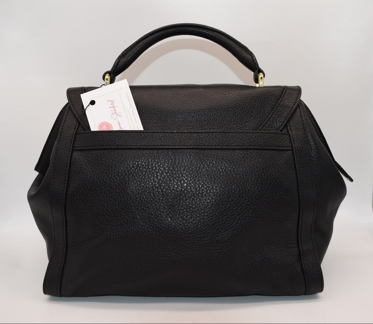 Vera Bradley Large Stella Satchel Bag in Leather & Calf Hair - Cheetah Black