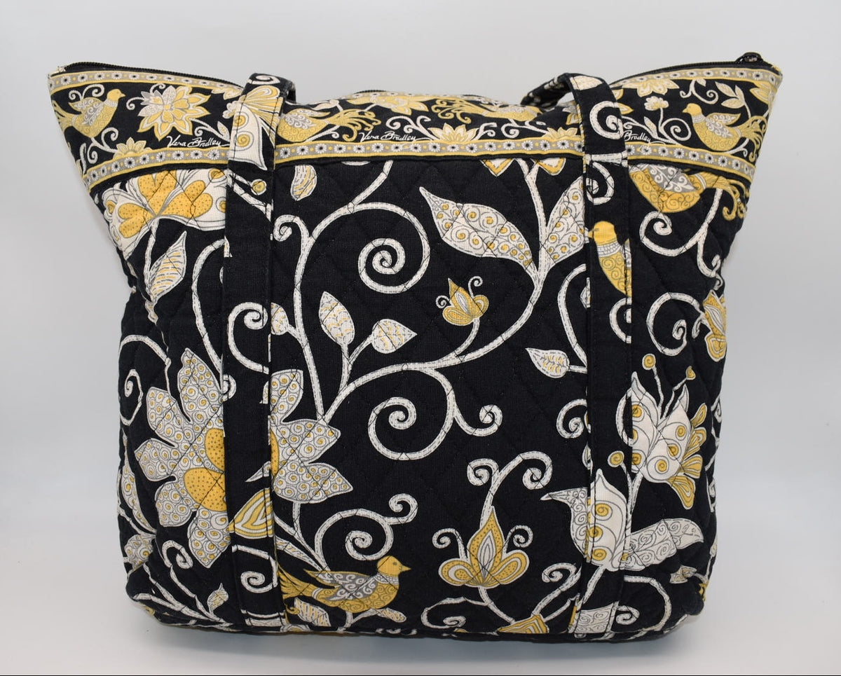 Vera Bradley Villager Tote Bag in "Yellow Bird" Pattern