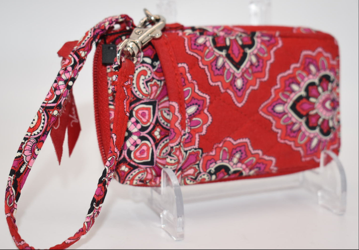 Vera Bradley "All in One" Wristlet in "Frankly Scarlet" Pattern