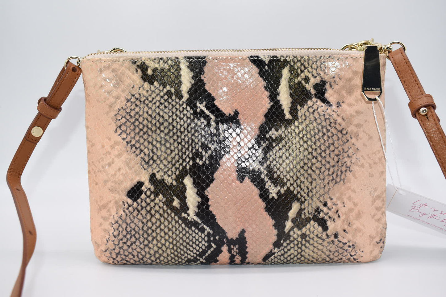 Brahmin Perri Crossbody Bag in Rose Solstice