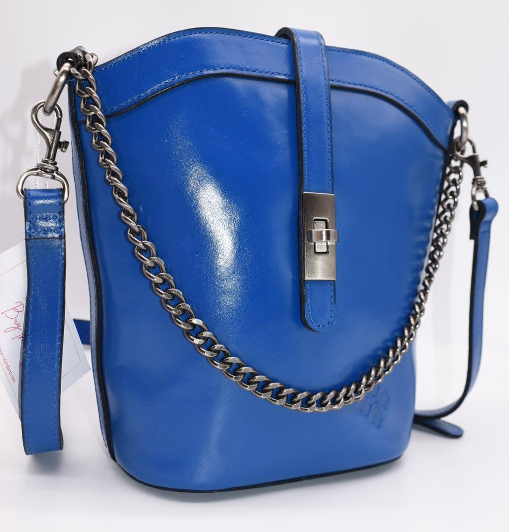 Patricia Nash Blaire Top-Handle Crossbody Bag in Sky Blue