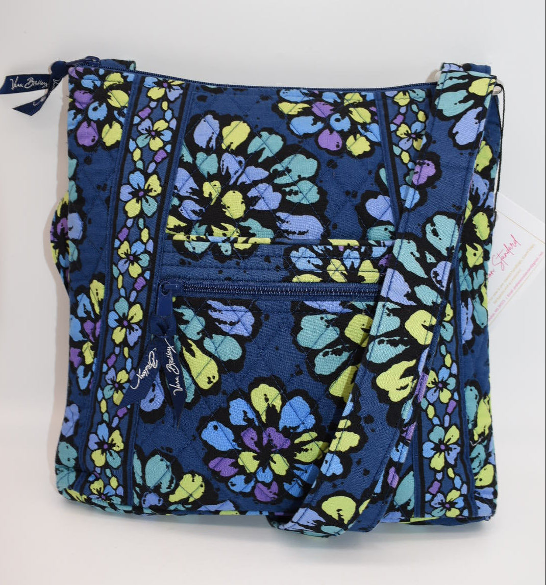 Vera Bradley Hipster Crossbody Bag "Indigo Pop" Pattern