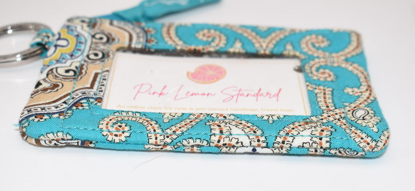 Vera Bradley Zip ID Case in "Totally Turq" Pattern