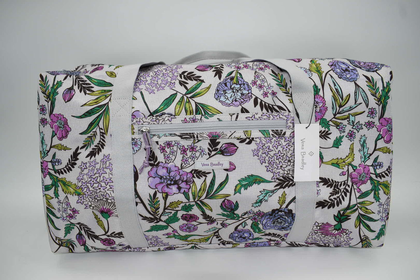 Vera Bradley Large Lighten Up Travel Duffel in "Lavender Botanical" Pattern