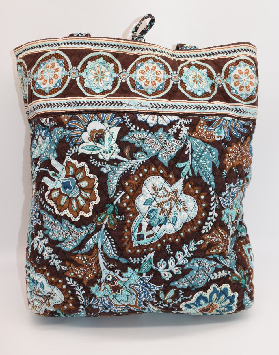 Vera Bradley Quilted Cotton Everyday Tote Bag in "Java Blue" Pattern