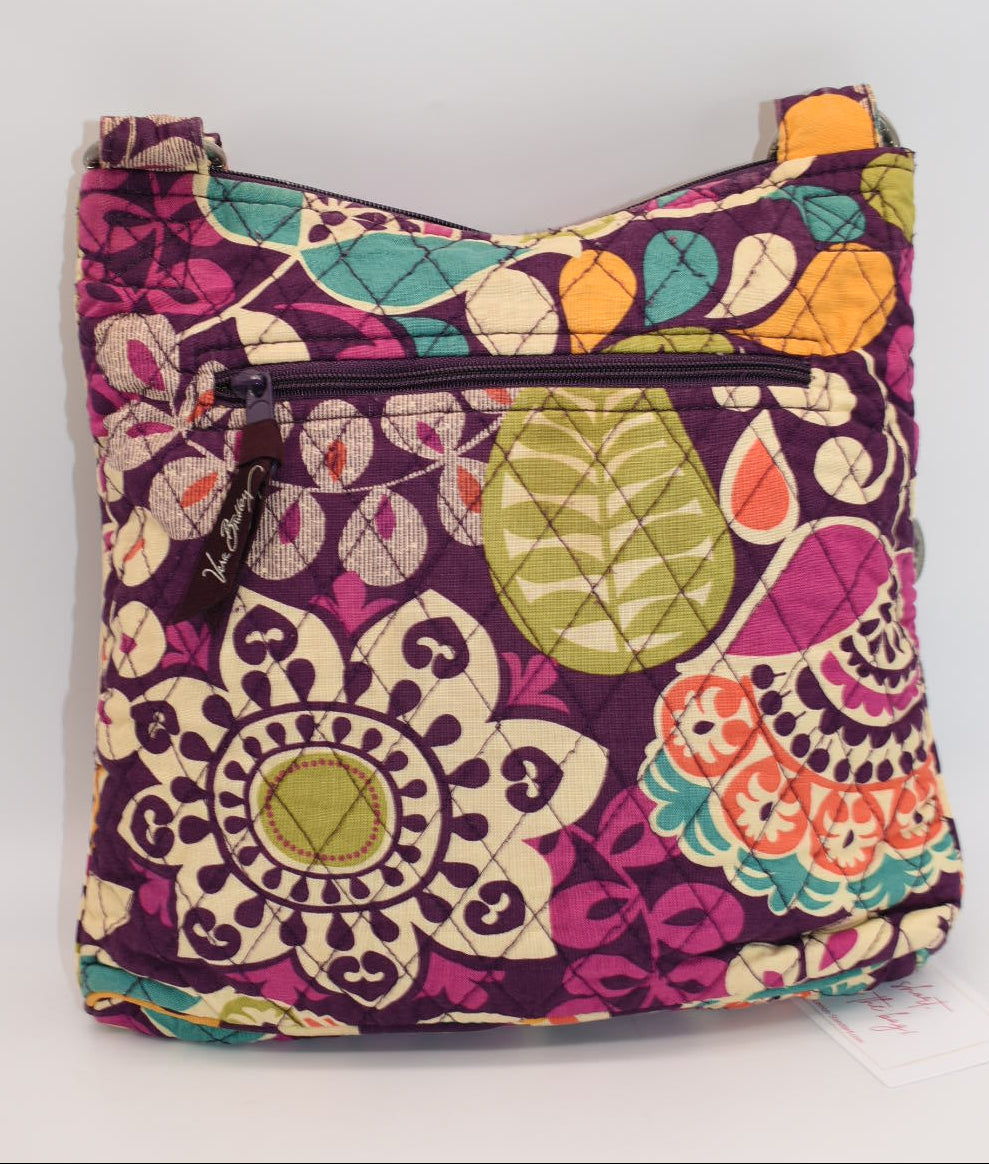 Vera Bradley Hipster Crossbody Bag in "Plum Crazy" Pattern