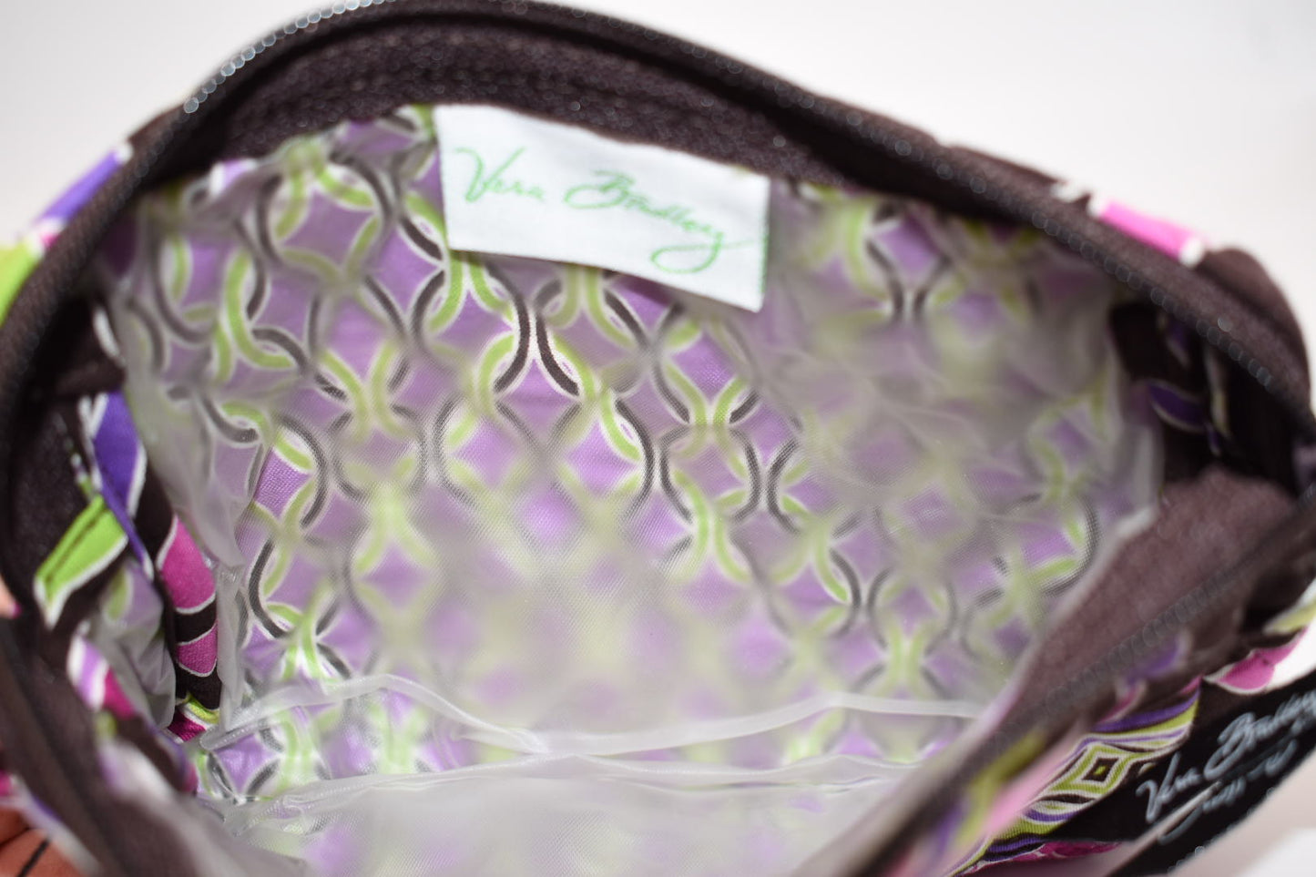 Vera Bradley Medium Cosmetic Bag in "Purple Punch" Pattern