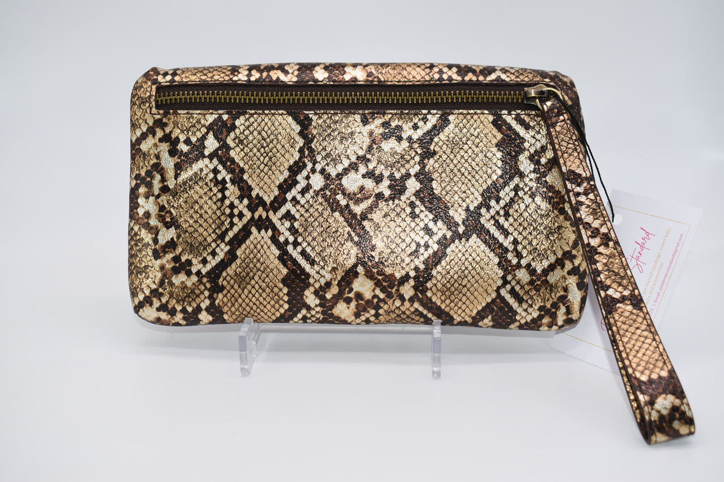 HOBO Lauren Wristlet in Golden Snake