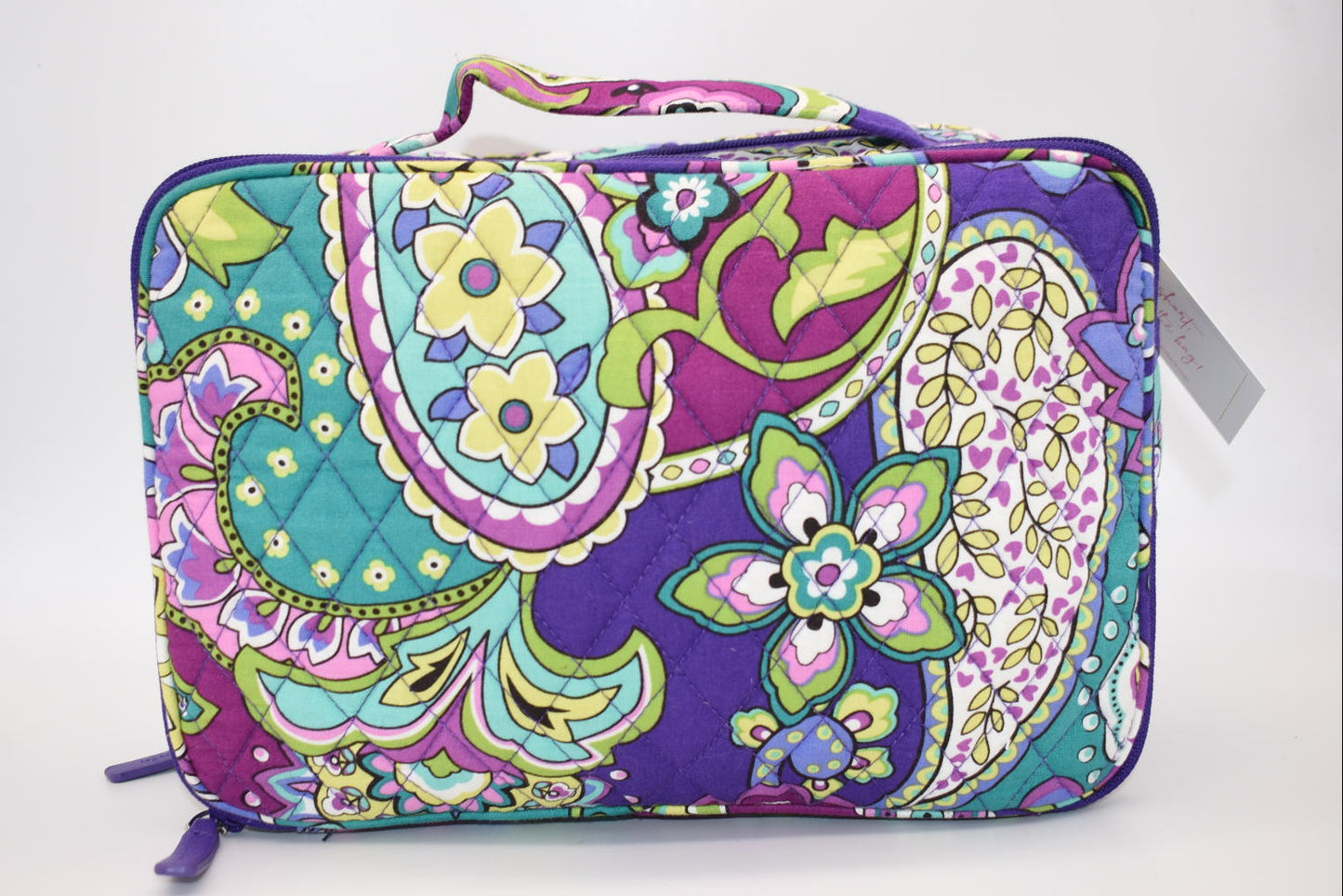 Vera Bradley Large Blush & Brush Cosmetic Travel Bag in "Heather" Pattern