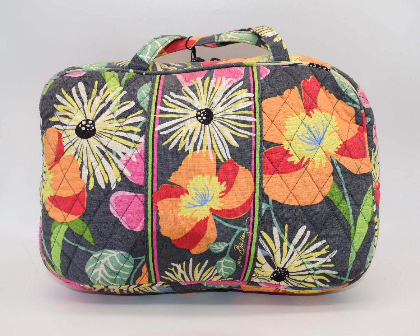 Vera Bradley Large Cosmetic Bag in "Jazzy Blooms" Pattern