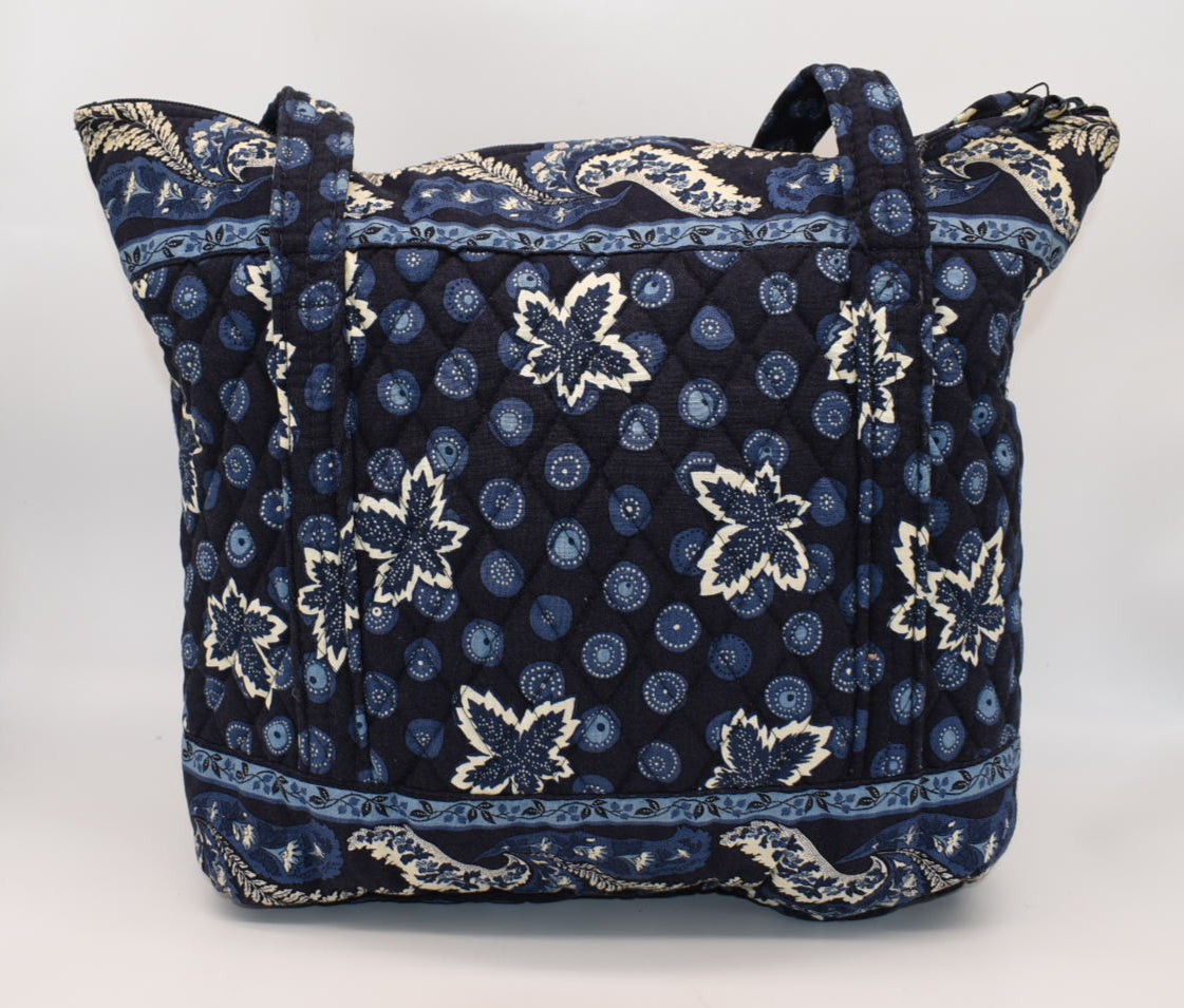 Vera Bradley Villager Tote Bag in "Blue Coin-2003" Pattern