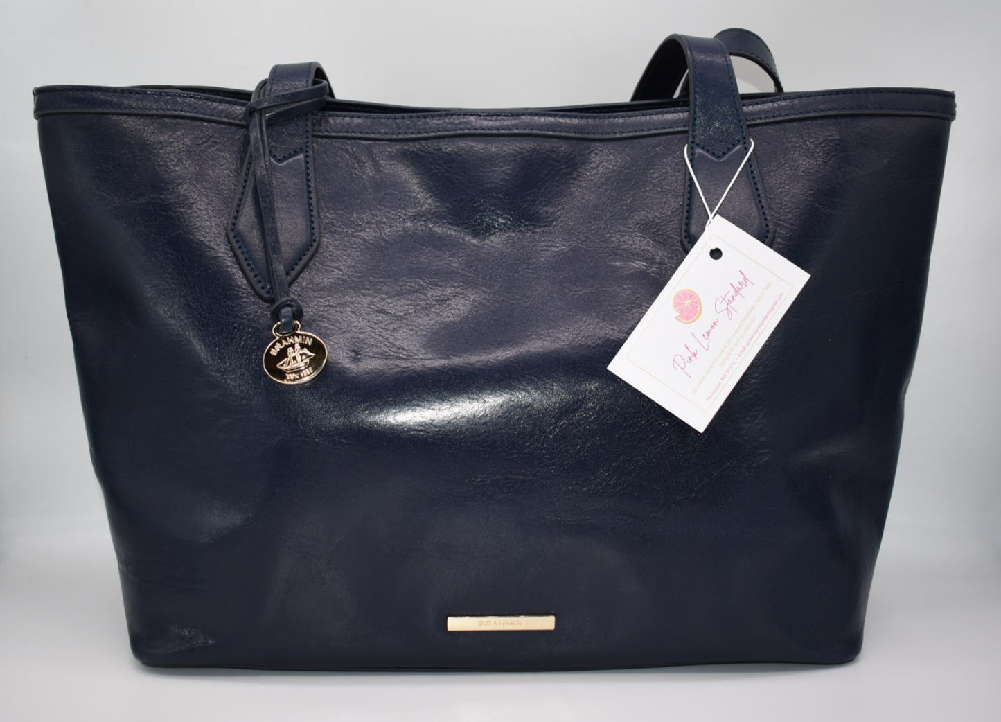 Brahmin Athena Tote Bag in Topsail Navy