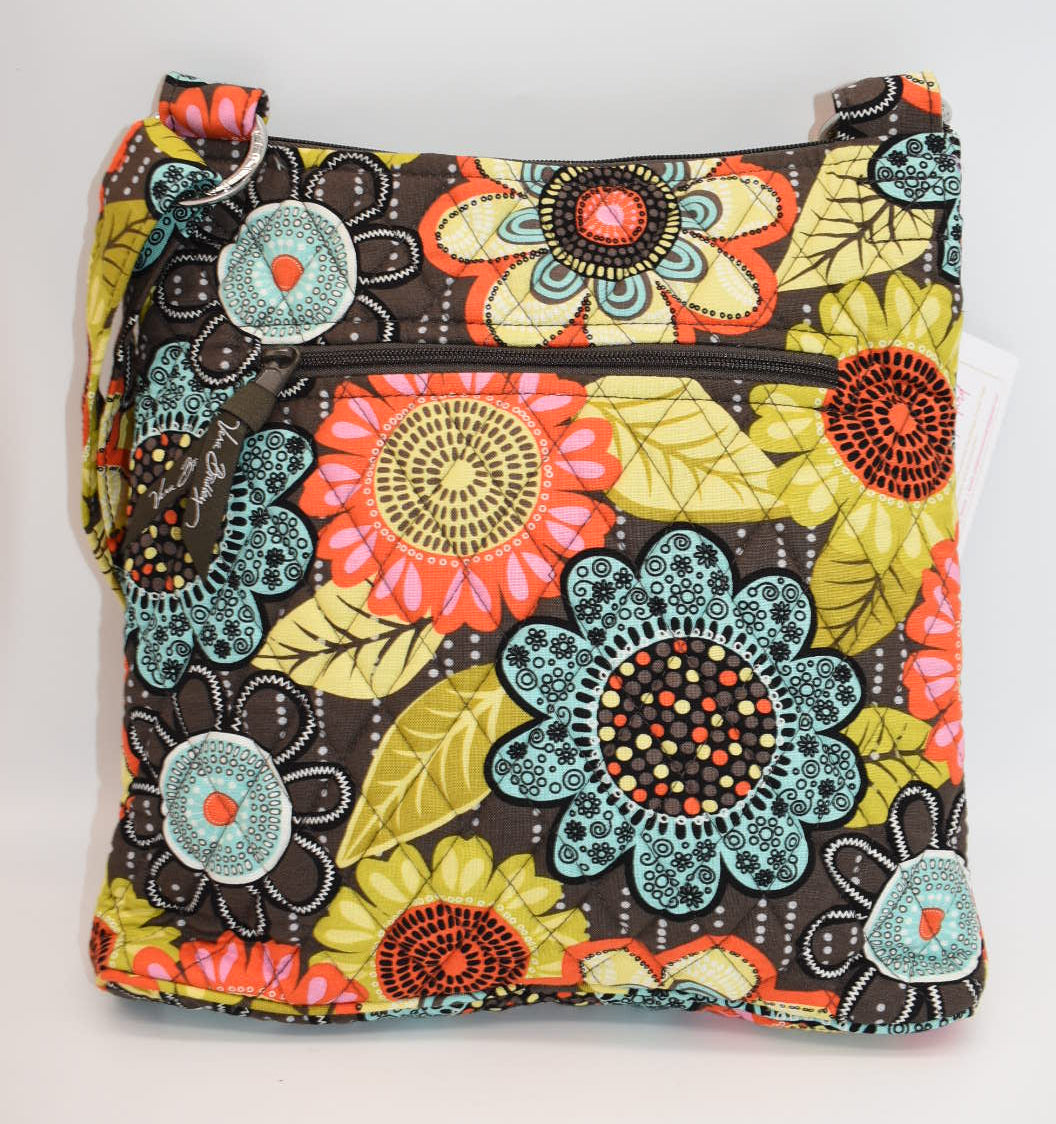 Vera Bradley Hipster Crossbody Bag "Flower Shower" Pattern