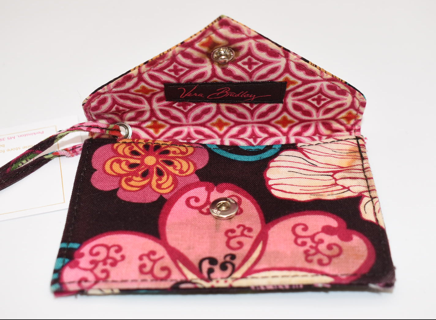 Vera Bradley Luggage Tag in "Mod Floral-Pink" Pattern