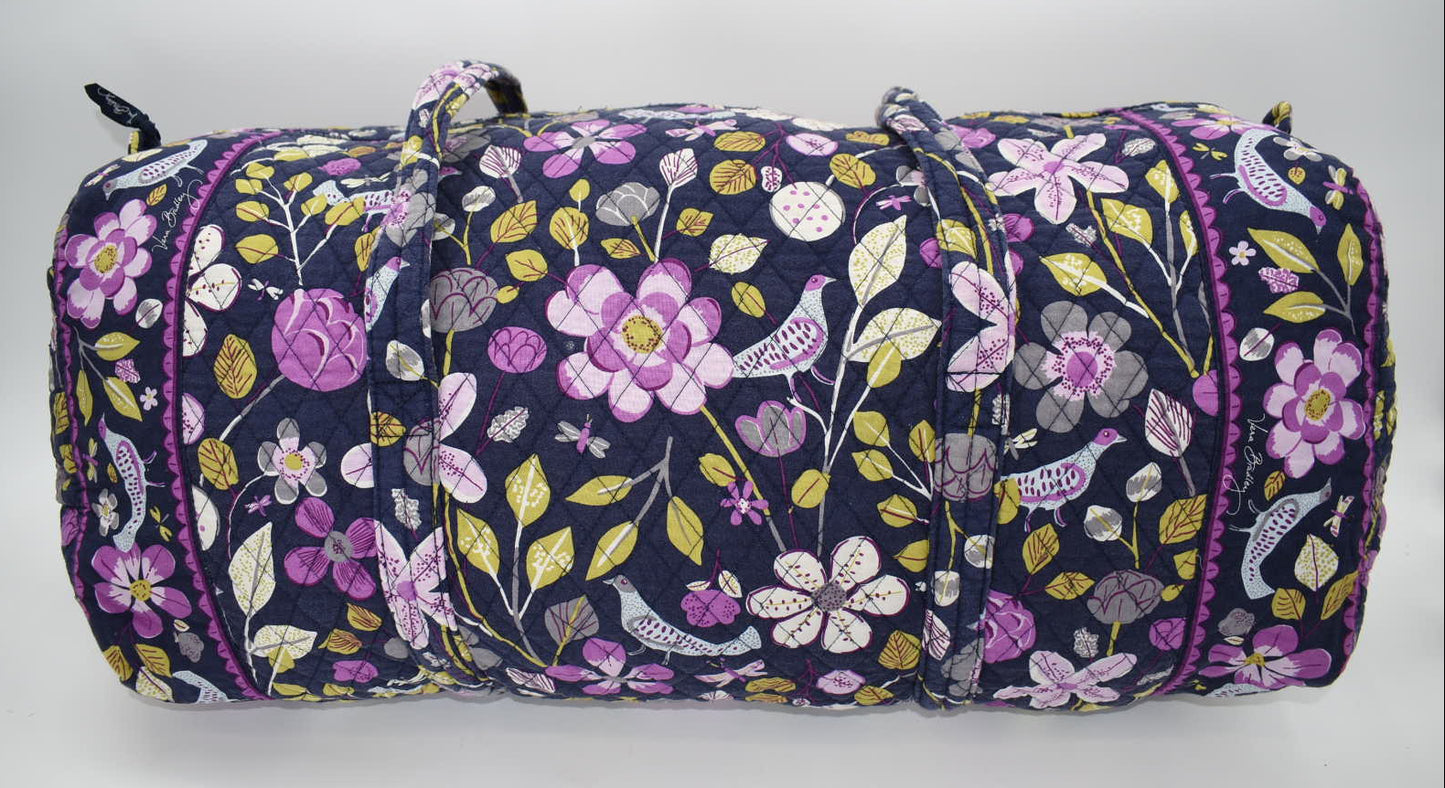 Vera Bradley XL Duffel Bag in "Floral Nightingale" Pattern