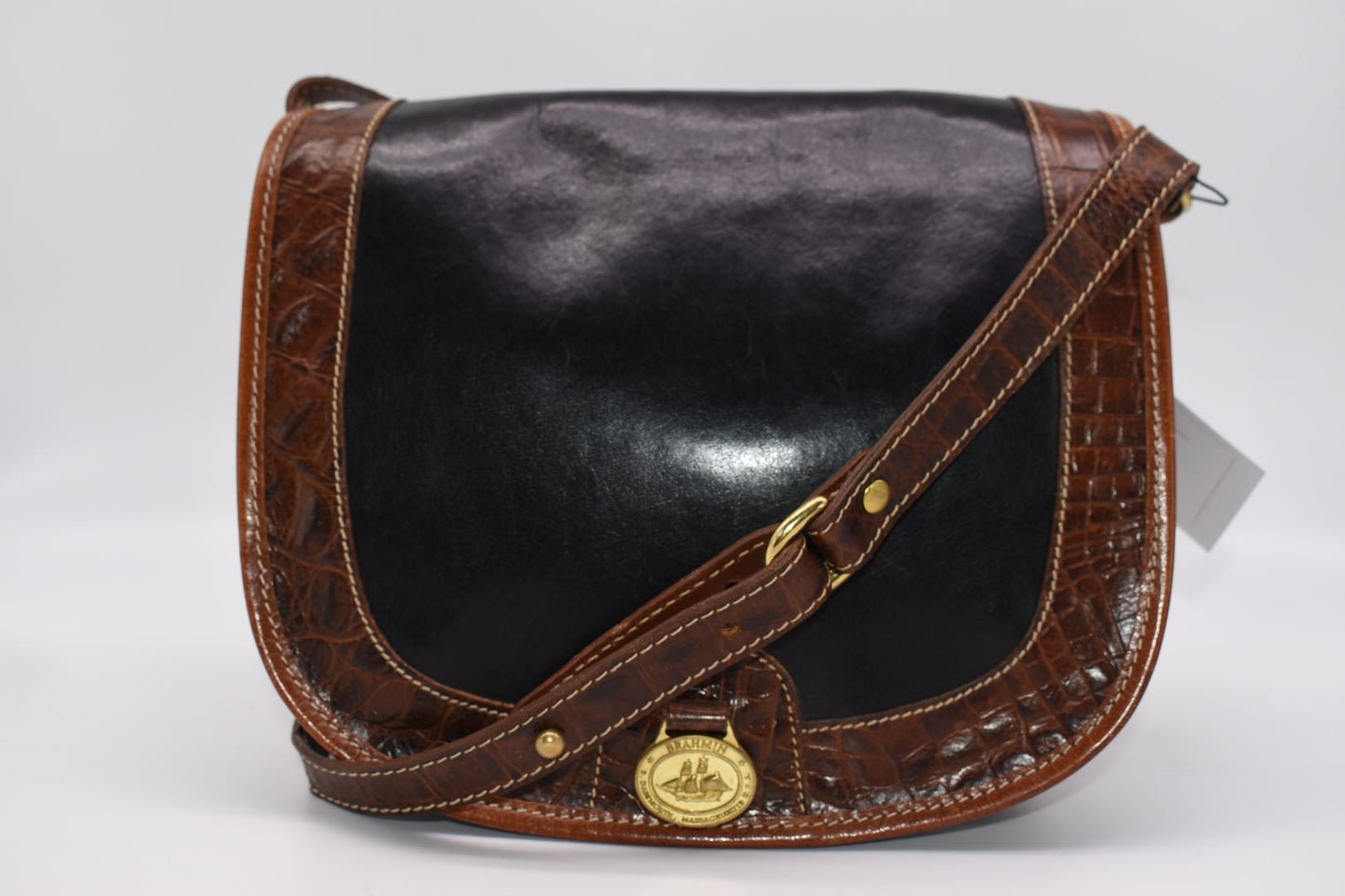 Vintage Brahmin Sonny Crossbody Bag in Tuscan Tri-Texture