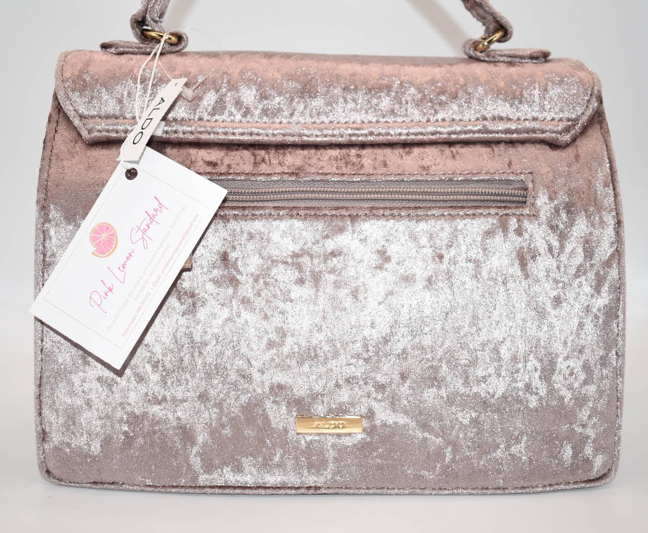 Aldo Durosty Satchel Bag in Velvet Pale Pink