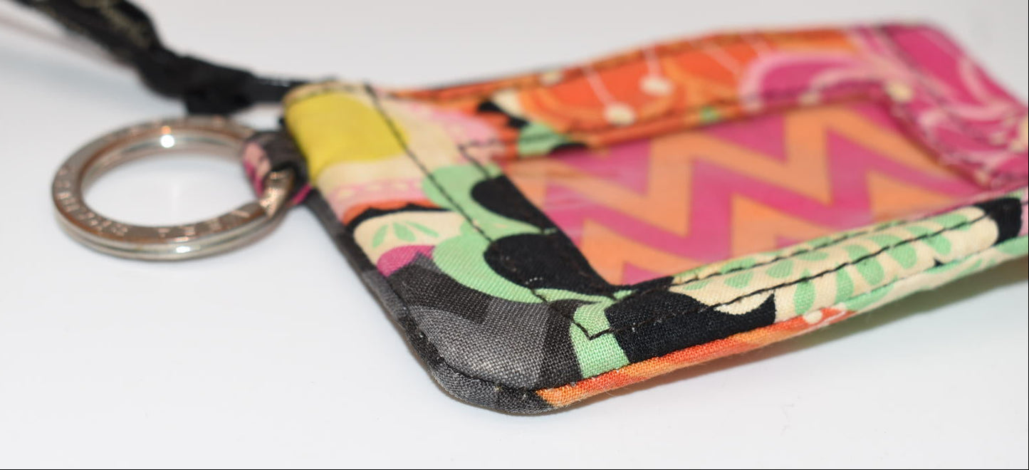 Vera Bradley Zip ID Case in "Ziggy Zinnia" Pattern