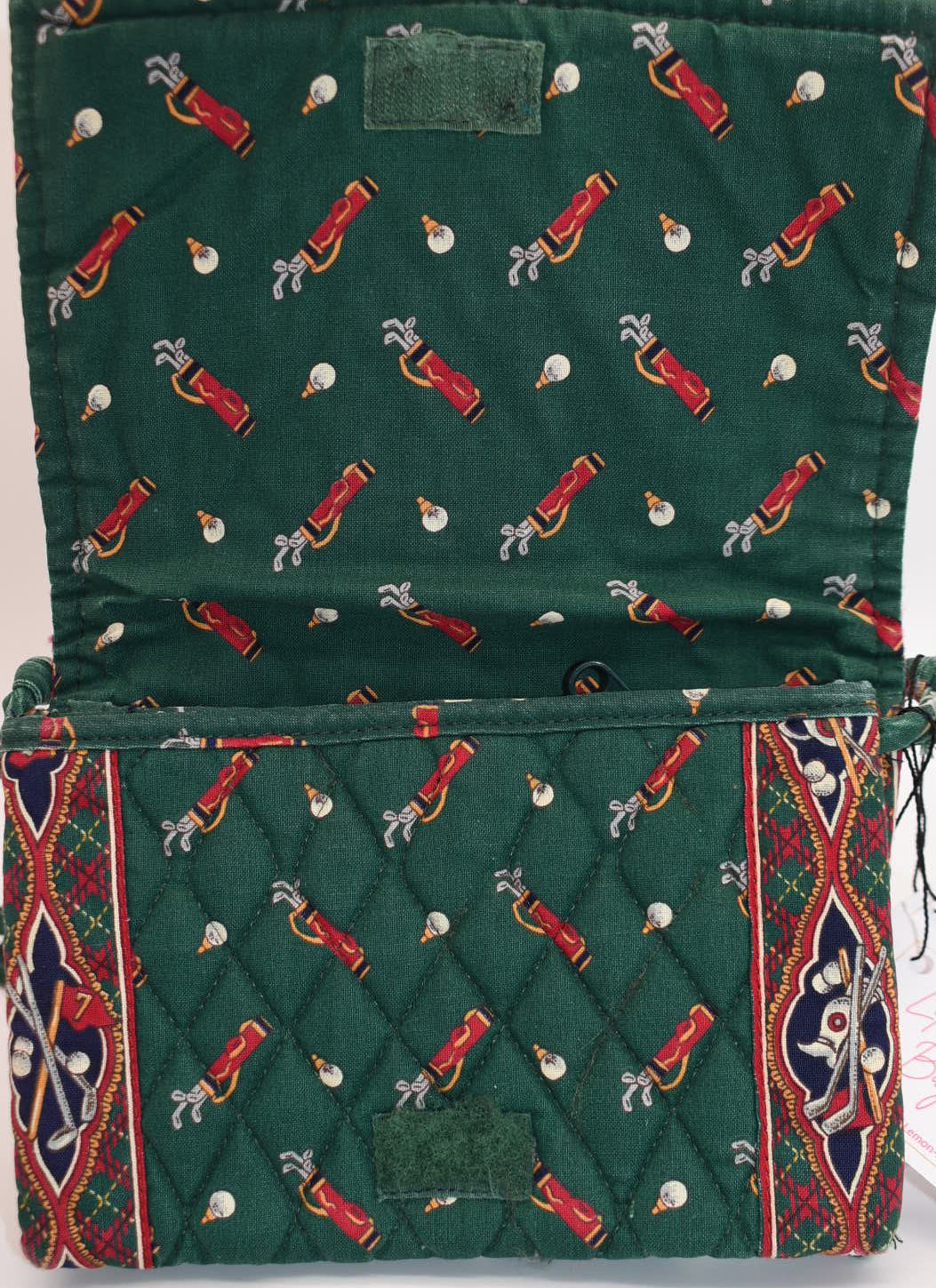 Vintage Vera Bradley Elite Crossbody Bag in "Golf Green -1995" Pattern