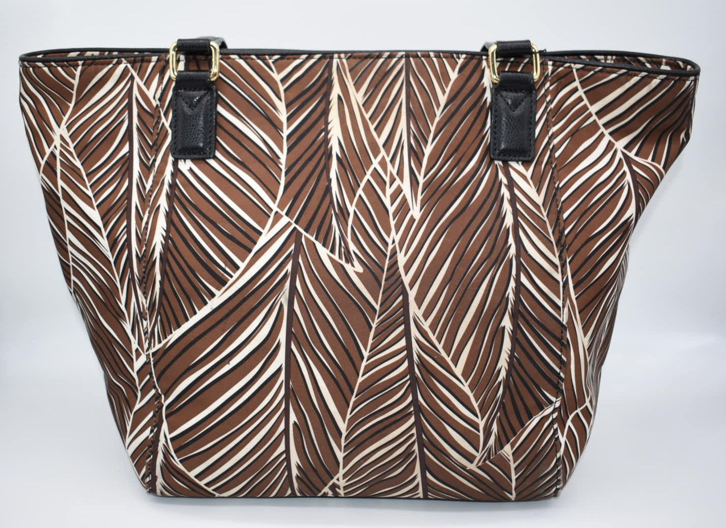 Vera Bradley Ella Small Tote Bag in "Banana Leaves" Pattern