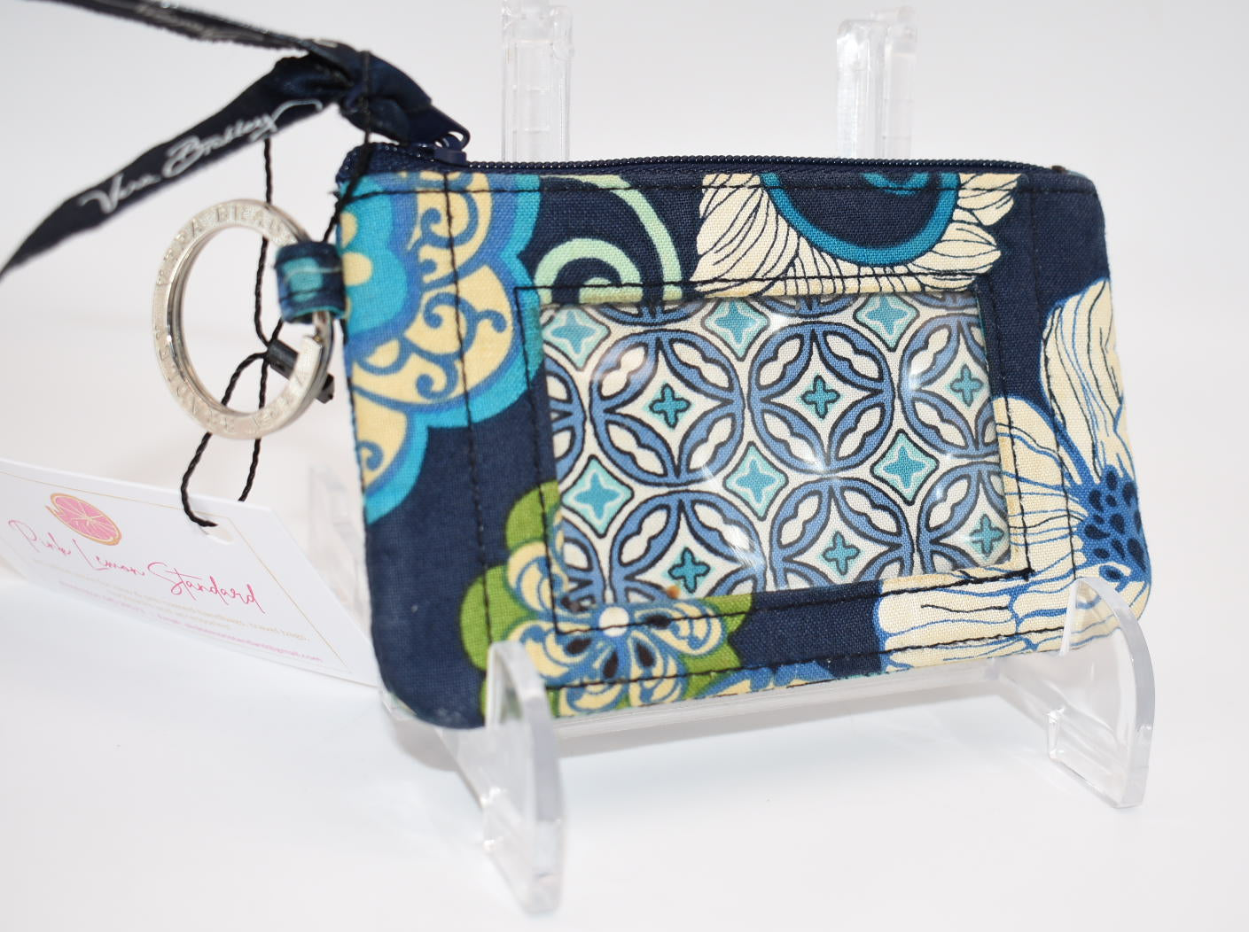 Vera Bradley Zip ID Case in "Mod Floral- Blue" Pattern