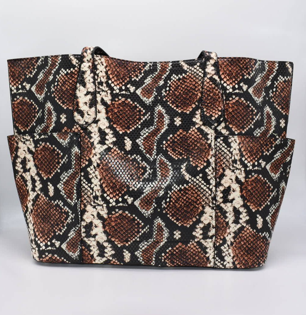 Antonio Melani Bella Tote Bag in Neutral Snake