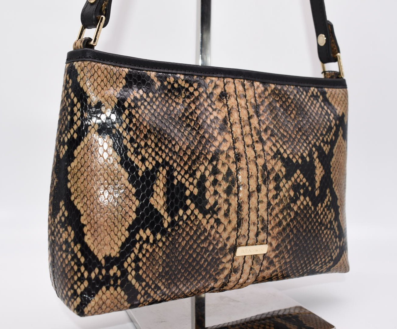 Brahmin Lorelei Shoulder Bag in "Coffee Felix" Embossed Leather